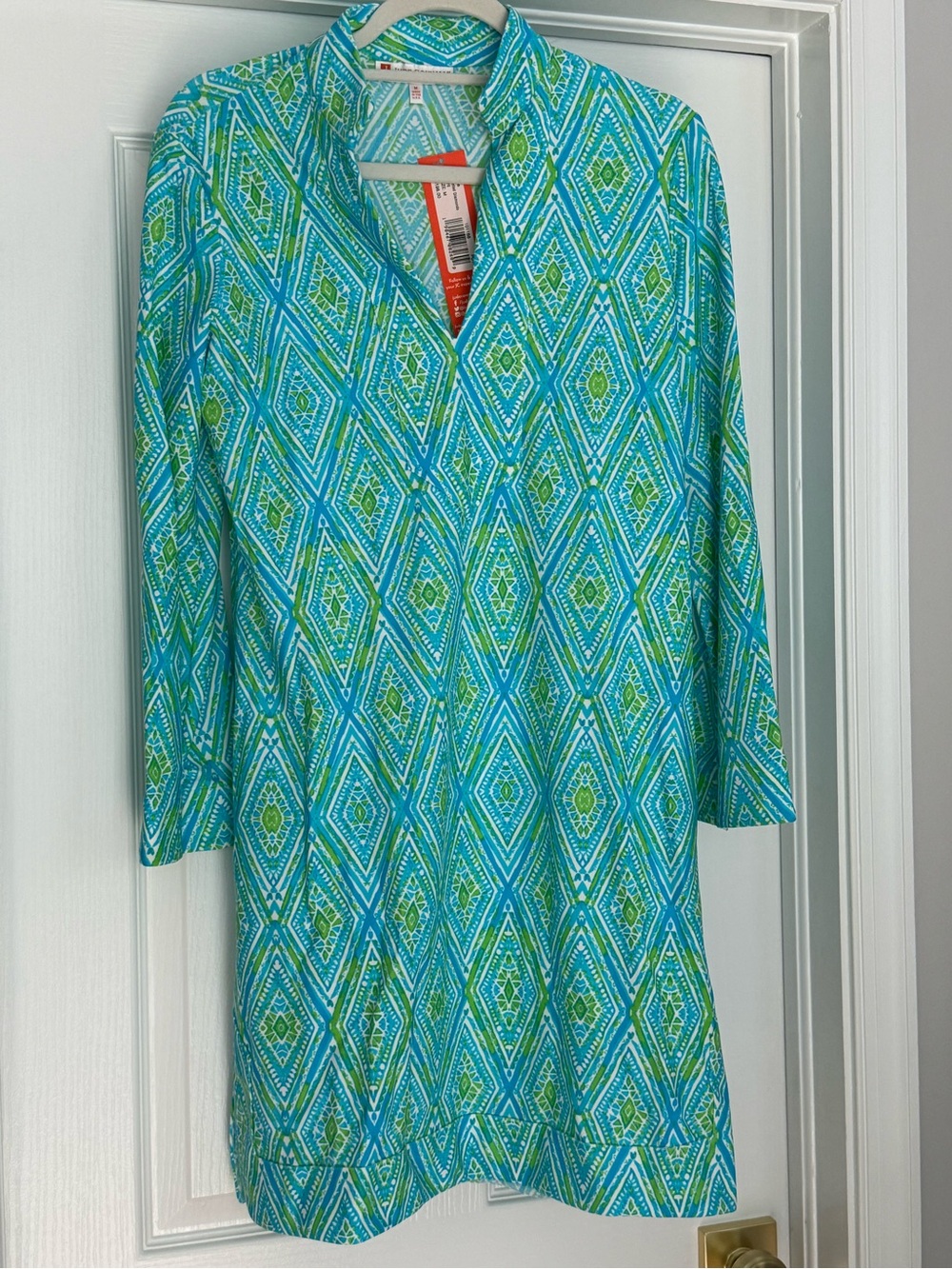 Jude Connally Turquoise & Lime Kate Printed Tunic